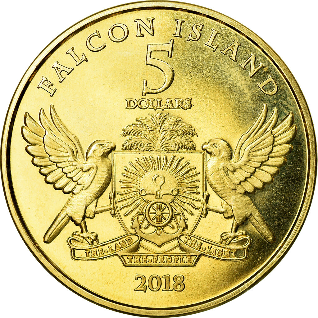 Coin, Australia, 5 Dollars, 2018, Falcon Islands - Balbuzard pêcheur, MS(63)