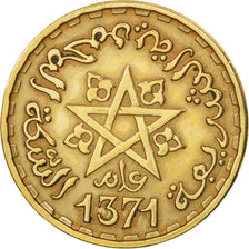 Morocco, Mohammed V, 10 Francs, 1951, Paris, AU(50-53), Aluminum-Bronze, KM:49
