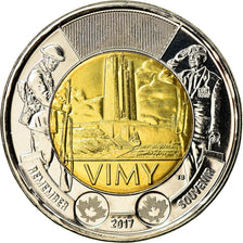 Coin, Canada, 2 Dollars, 2017, Royal Canadian Mint, Vimy, MS(60-62), Bi-Metallic