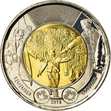 Moneta, Canada, 2 Dollars, 2014, Royal Canadian Mint, Wait for me, Daddy, SPL