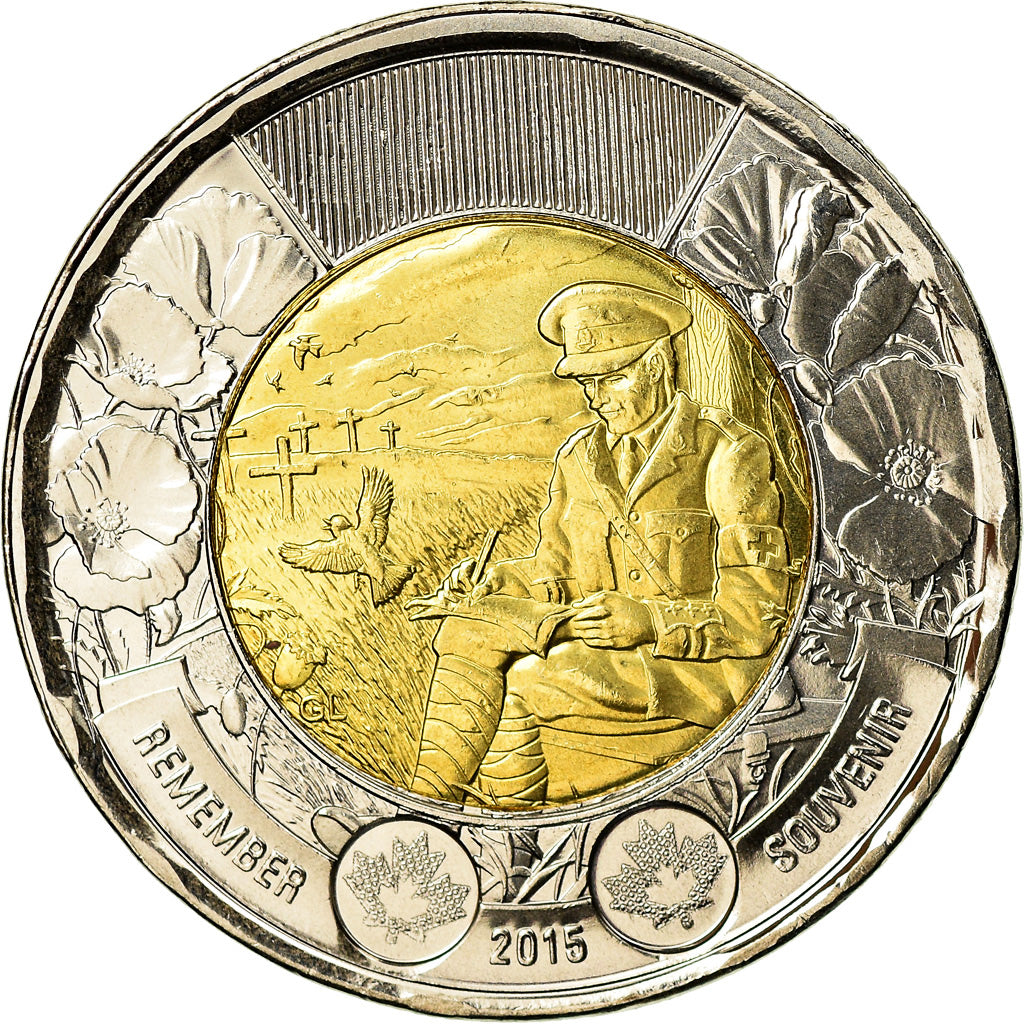 Coin, Canada, 2 Dollars, 2015, Royal Canadian Mint, Au champ d'honneur, MS(63)