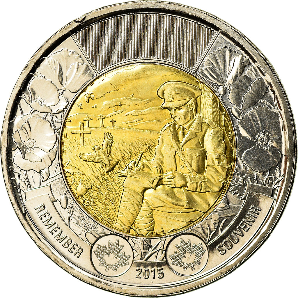 Coin, Canada, 2 Dollars, 2015, Royal Canadian Mint, Au champ d'honneur, MS(63)