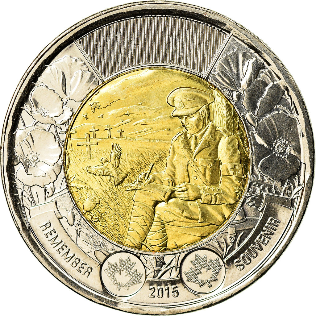 Moneta, Canada, 2 Dollars, 2015, Royal Canadian Mint, Au champ d'honneur, SPL