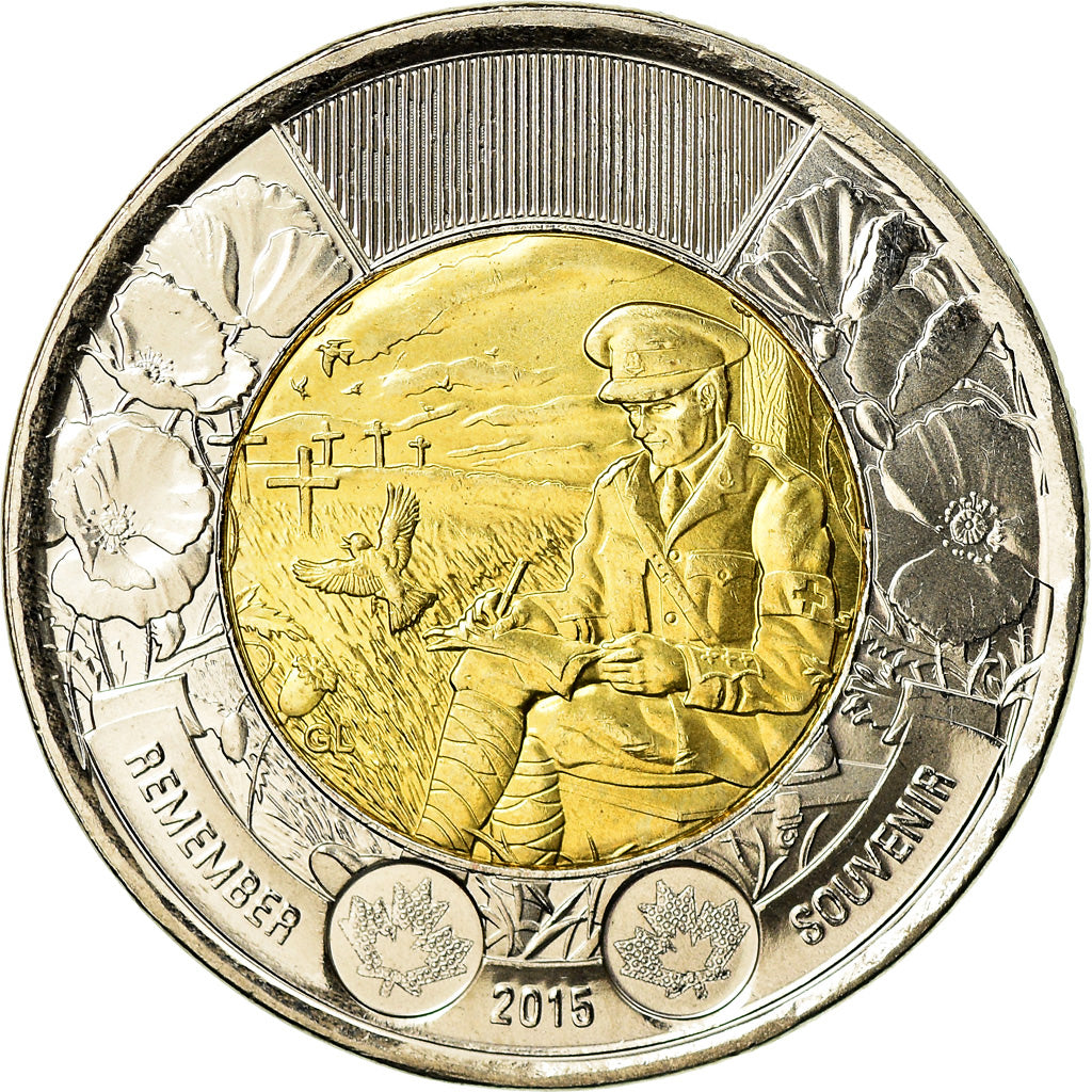 Coin, Canada, 2 Dollars, 2015, Royal Canadian Mint, Au champ d'honneur, MS(63)