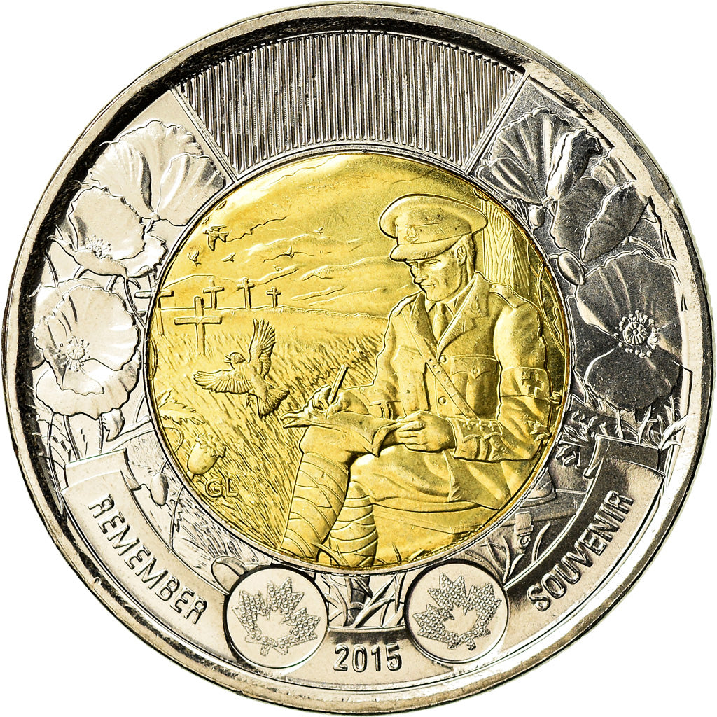 Coin, Canada, 2 Dollars, 2015, Royal Canadian Mint, Au champ d'honneur, MS(63)