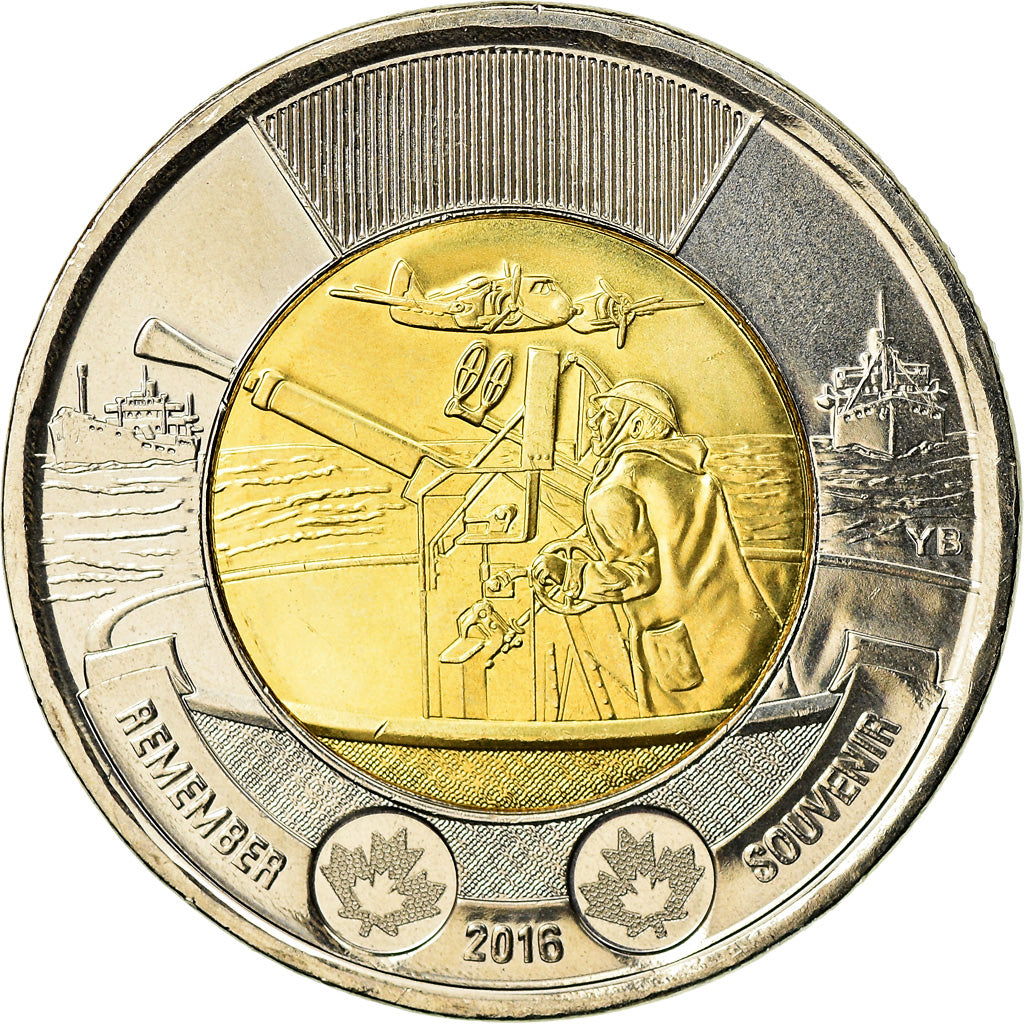 Coin, Canada, 2 Dollars, 2016, Royal Canadian Mint, Bataille de l'Atlantique