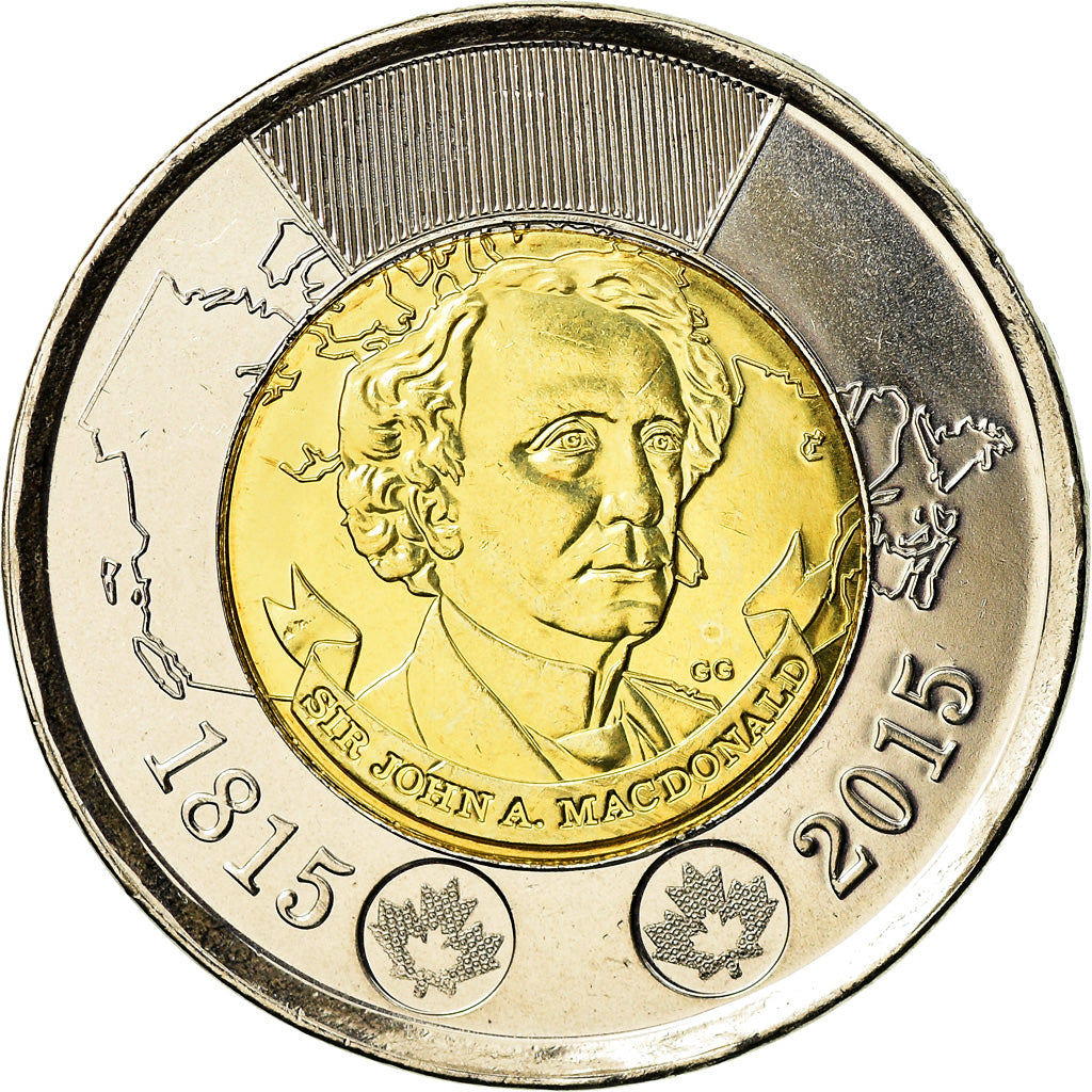 Monnaie, Canada, 2 Dollars, 2015, Royal Canadian Mint, Sir John MacDonald, SPL