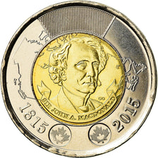 Coin, Canada, 2 Dollars, 2015, Royal Canadian Mint, Sir John MacDonald, MS(63)
