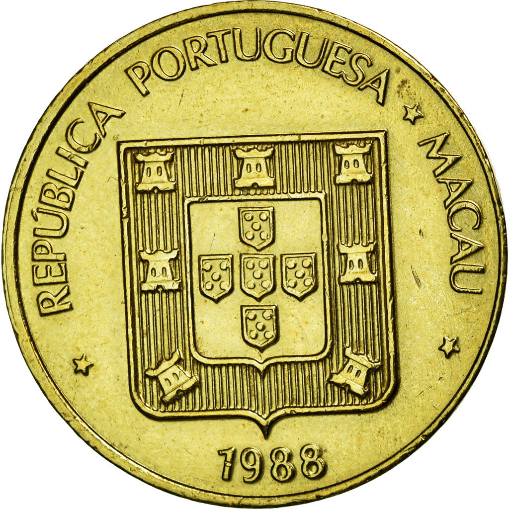 Moneta, Macao, 10 Avos, 1988, BB+, Ottone, KM:20