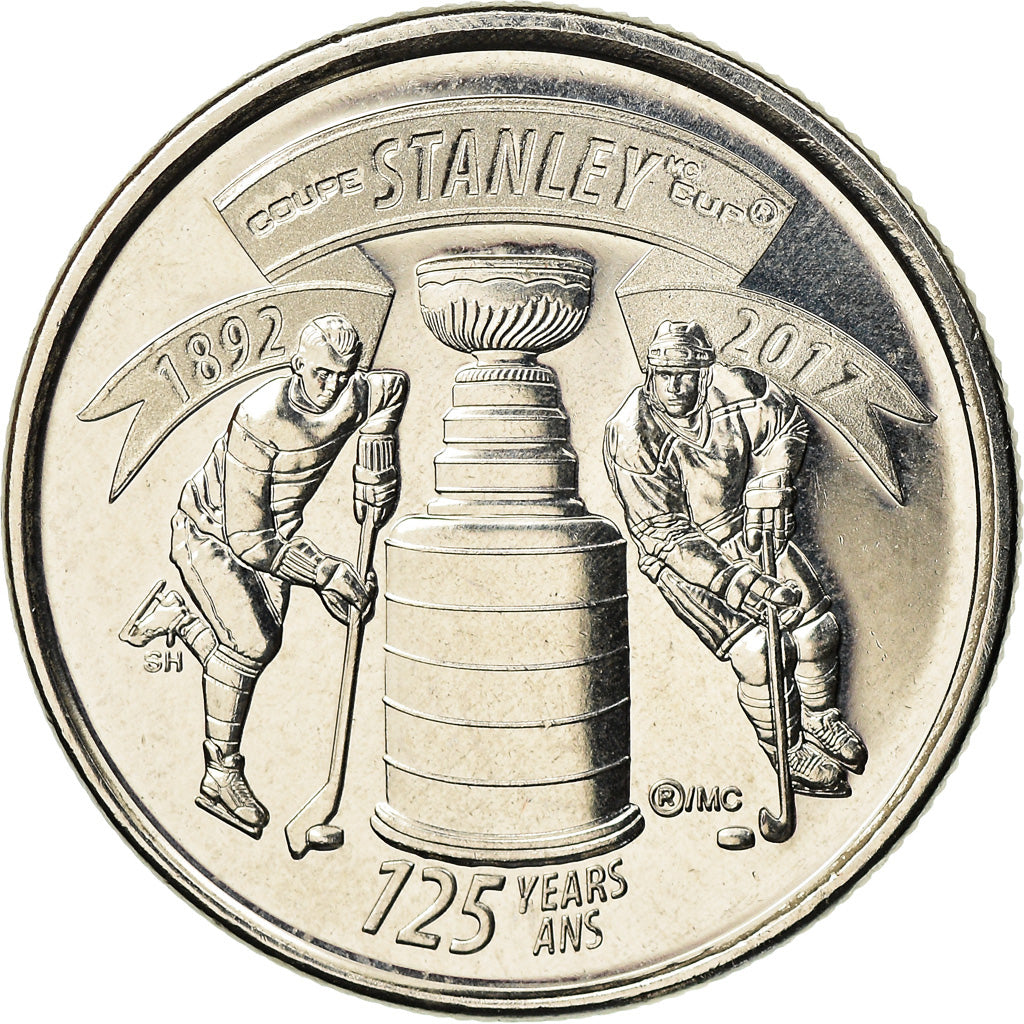 Münze, Kanada, 25 Cents, 2017, Royal Canadian Mint, The Stanley cup, UNZ
