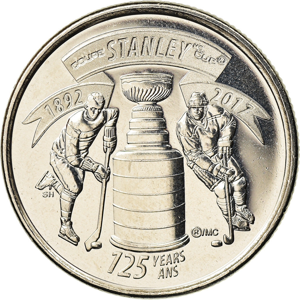 Coin, Canada, 25 Cents, 2017, Royal Canadian Mint, The Stanley cup, MS(63)