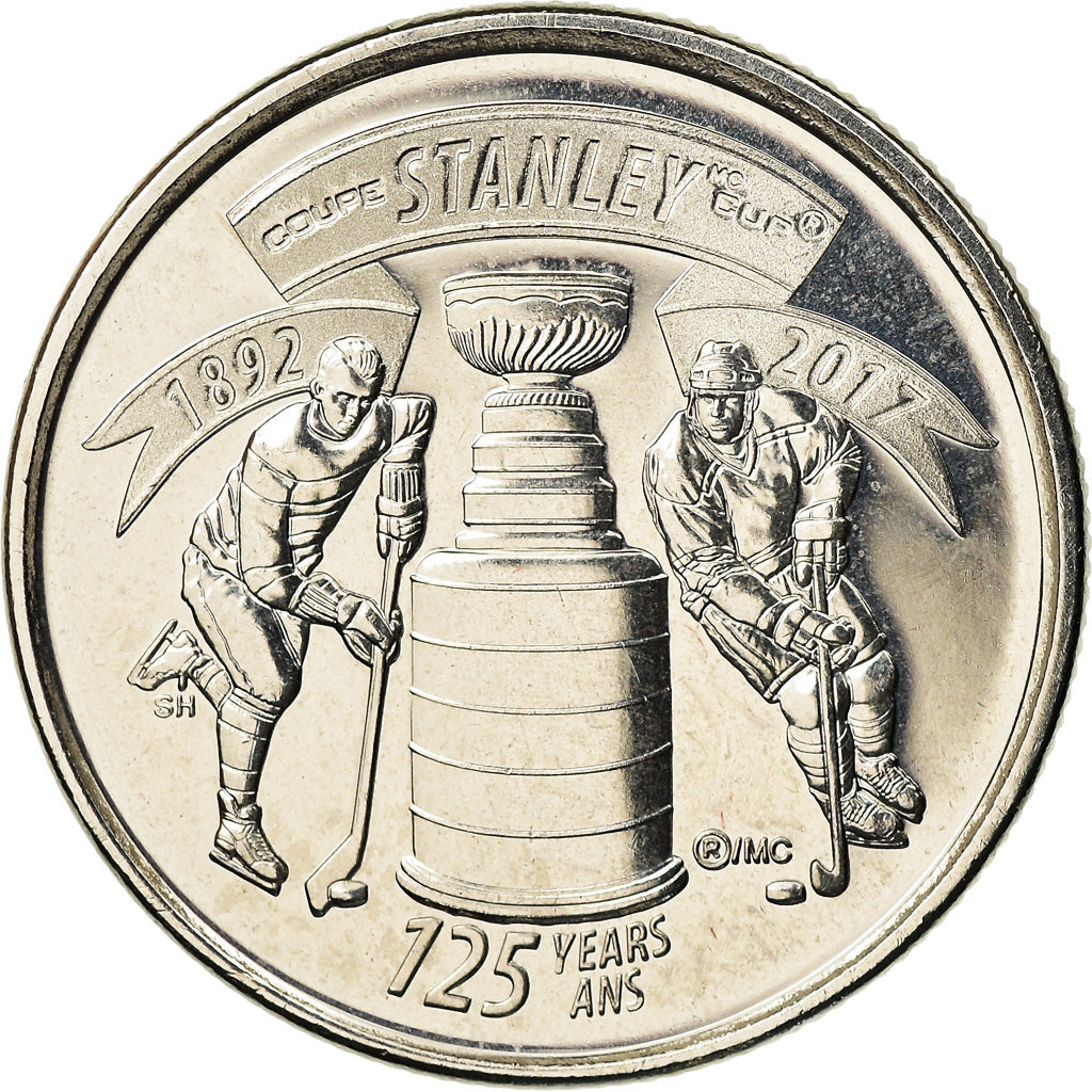 Coin, Canada, 25 Cents, 2017, Royal Canadian Mint, The Stanley cup, MS(63)