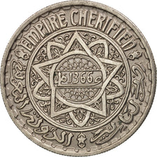 Morocco, Mohammed V, 10 Francs, 1946, Paris, AU(50-53), Copper-nickel, KM:44