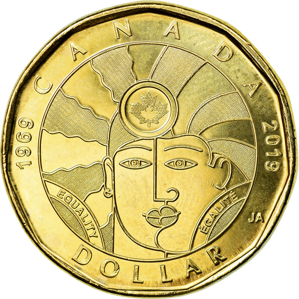 Coin, Canada, Dollar, 2019, Royal Canadian Mint, Egalité, MS(63), Brass plated