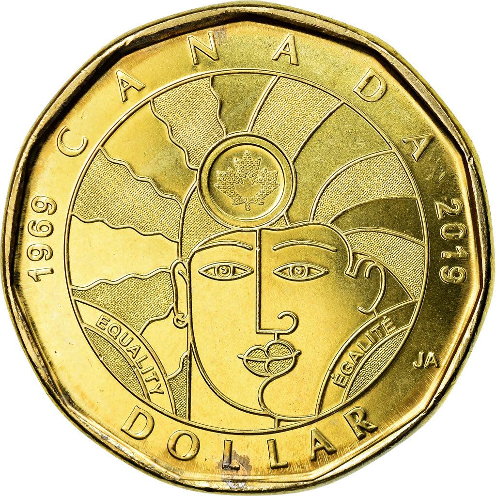 Coin, Canada, Dollar, 2019, Royal Canadian Mint, Egalité, MS(63), Brass plated