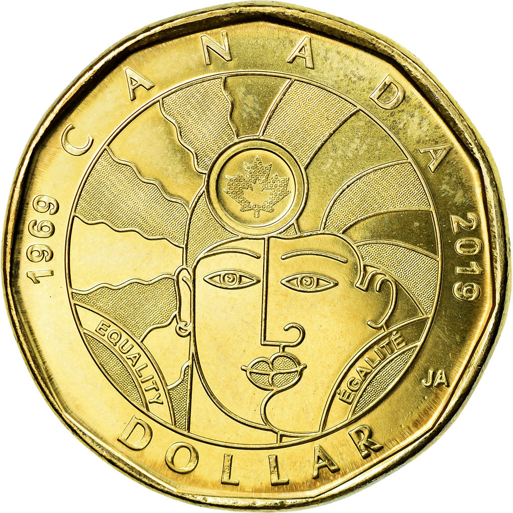 Coin, Canada, Dollar, 2019, Royal Canadian Mint, Egalité, MS(63), Brass plated