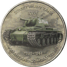 Moneda, Zimbabue, Shilling, 2017, Soviet heavy tanks - KV-1, SC, Níquel chapado