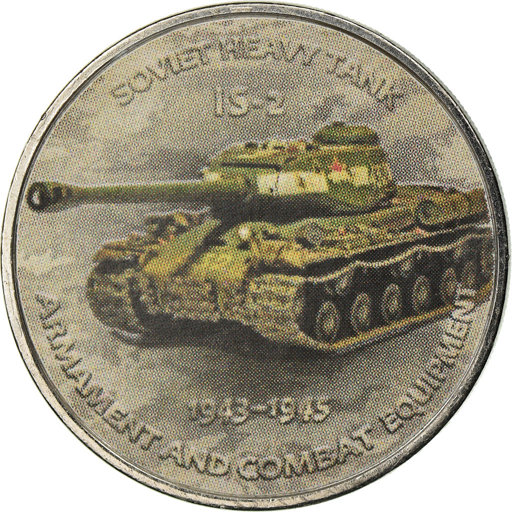 Coin, Zimbabwe, Shilling, 2017, Soviet heavy tanks - IS-2, MS(63), Nickel plated