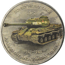 Coin, Zimbabwe, Shilling, 2017, Soviet heavy tanks - IS-2, MS(63), Nickel plated