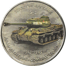 Coin, Zimbabwe, Shilling, 2017, Soviet heavy tanks - IS-2, MS(63), Nickel plated