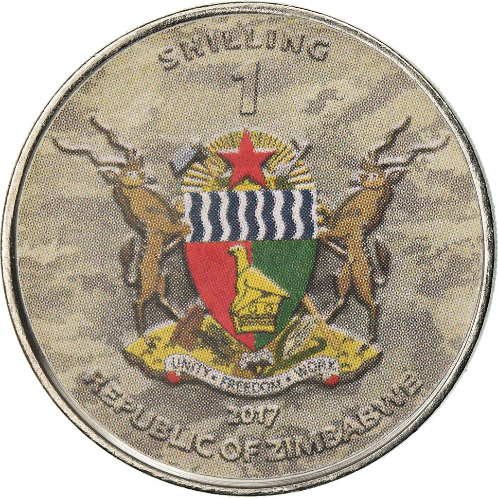 Coin, Zimbabwe, Shilling, 2017, Japan light tank - Type 95 Ha-Go, MS(63), Nickel