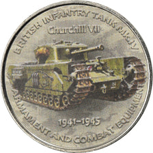Moneta, Zimbabwe, Shilling, 2017, Bristih tank - Churchill VII, SPL, Acciaio