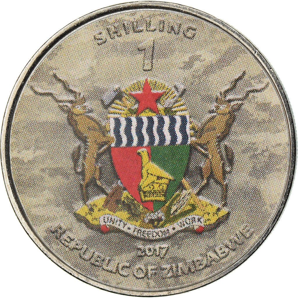 Moneta, Zimbabwe, Shilling, 2017, Bristih tank - Churchill VII, SPL, Acciaio