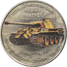 Coin, Zimbabwe, Shilling, 2017, German tank - Panther V, MS(63), Nickel plated