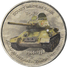 Coin, Zimbabwe, Shilling, 2017, Soviet tank - T34/85, MS(63), Nickel plated