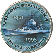Coin, Zimbabwe, Shilling, 2017, Warship - USS Long Beach CGN-9, MS(63), Nickel
