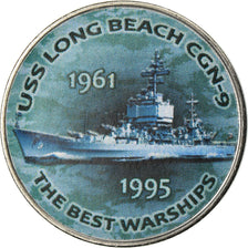 Coin, Zimbabwe, Shilling, 2017, Warship - USS Long Beach CGN-9, MS(63), Nickel