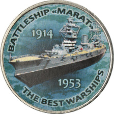 Coin, Zimbabwe, Shilling, 2017, Warship -  Battleship Marat, MS(63), Nickel