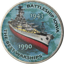 Coin, Zimbabwe, Shilling, 2017, Warship -  Battleship Iowa, MS(63), Nickel
