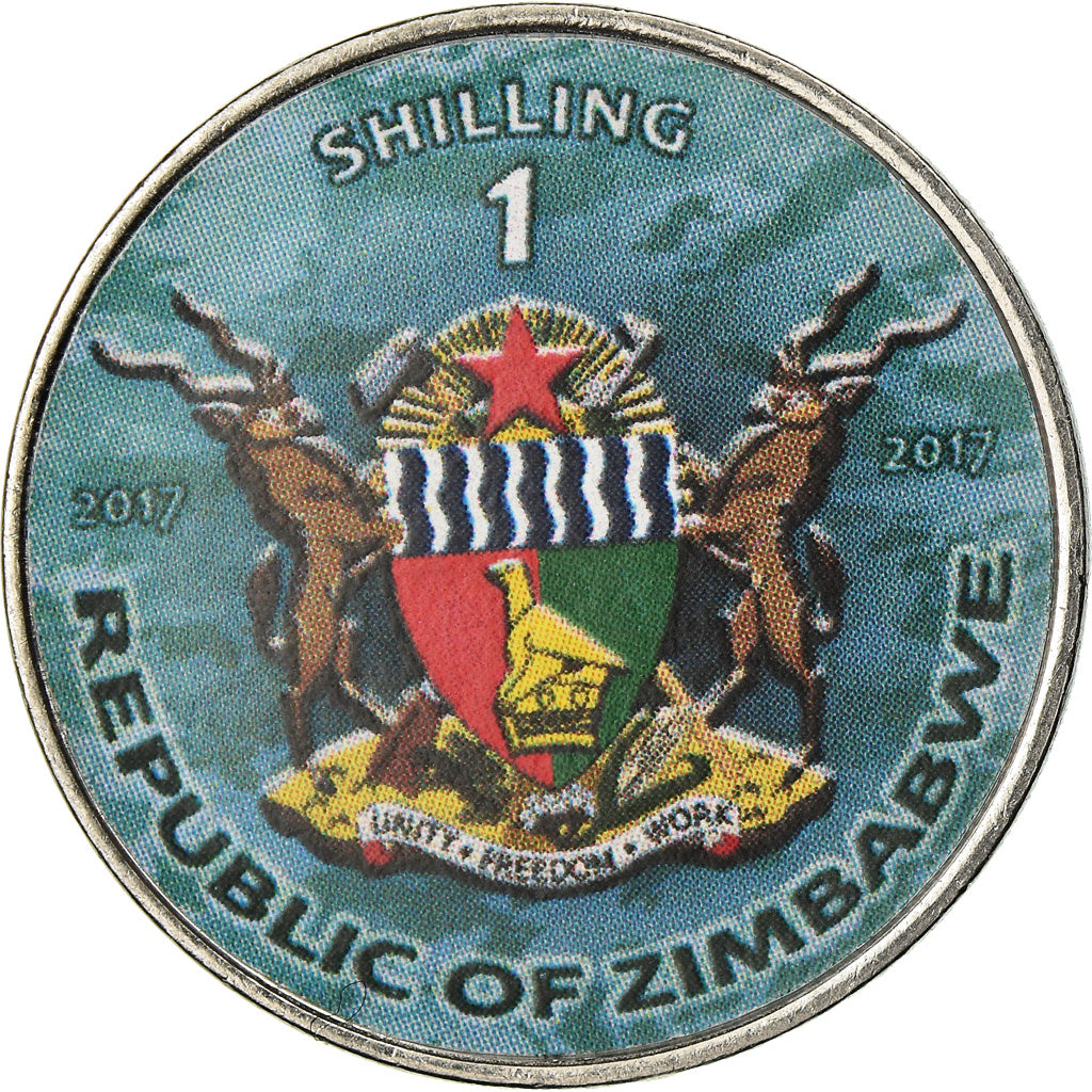 Monnaie, Zimbabwe, Shilling, 2017, Warship -  Battleship Iowa, SPL, Nickel