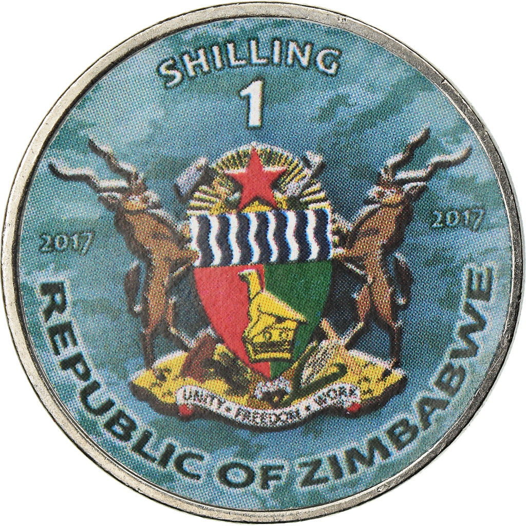 Monnaie, Zimbabwe, Shilling, 2017, Warship -  Battleship Iowa, SPL, Nickel