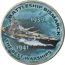 Coin, Zimbabwe, Shilling, 2017, Warship -  Battleship Bismarck, MS(63), Nickel