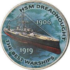 Coin, Zimbabwe, Shilling, 2017, Warship -  HSM Dreadnought, MS(63), Nickel