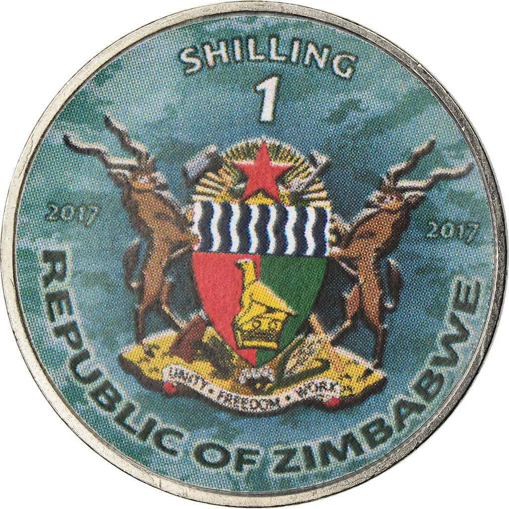 Münze, Simbabwe, Shilling, 2017, Warship -  HSM Dreadnought, UNZ, Nickel plated