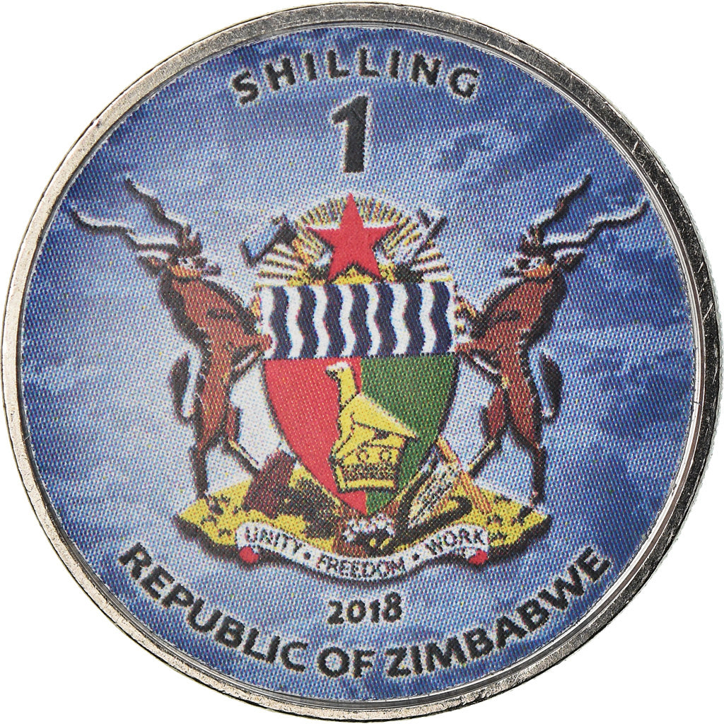 Moneda, Zimbabue, Shilling, 2018, Warship -  Destroyer Arleigh Burke, SC