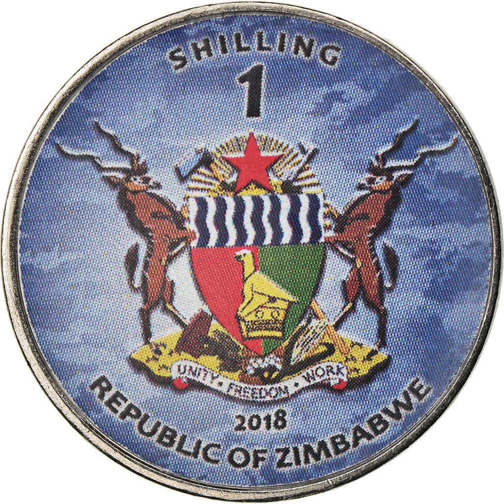Coin, Zimbabwe, Shilling, 2018, Warship -  Destroyer Sejong, MS(63), Nickel