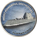 Coin, Zimbabwe, Shilling, 2018, Warship -  Destroyer Zumwalt, MS(63), Nickel