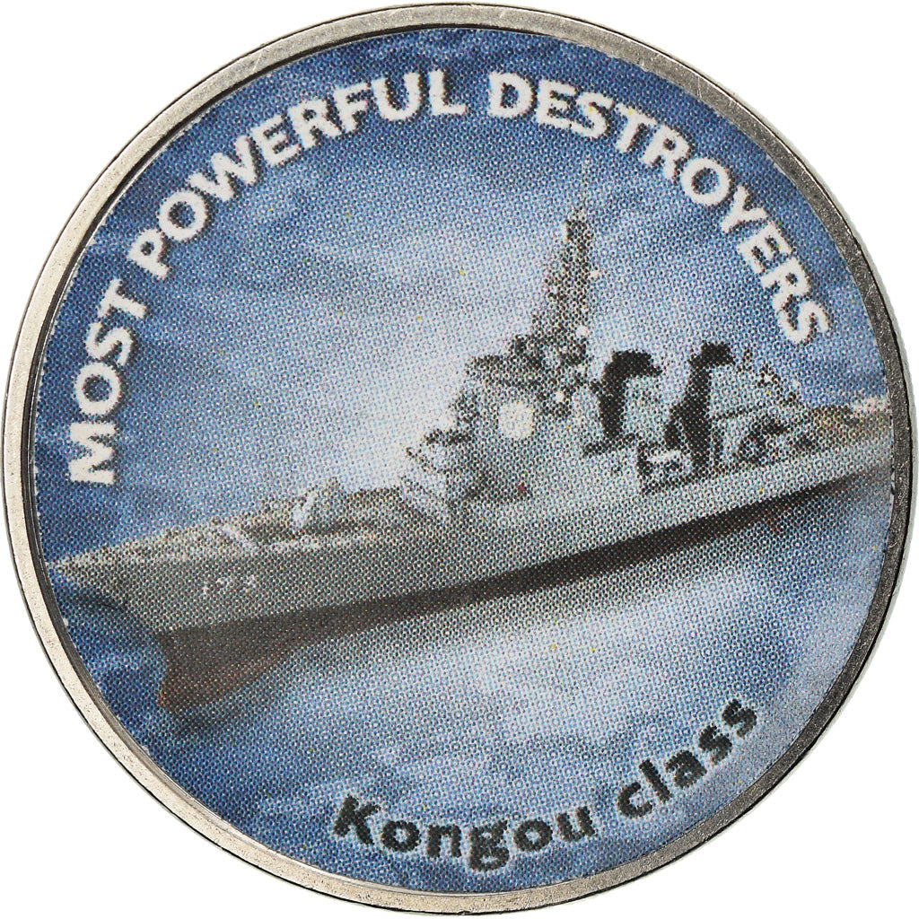 Coin, Zimbabwe, Shilling, 2018, Warship -  Destroyer Kongou, MS(63), Nickel