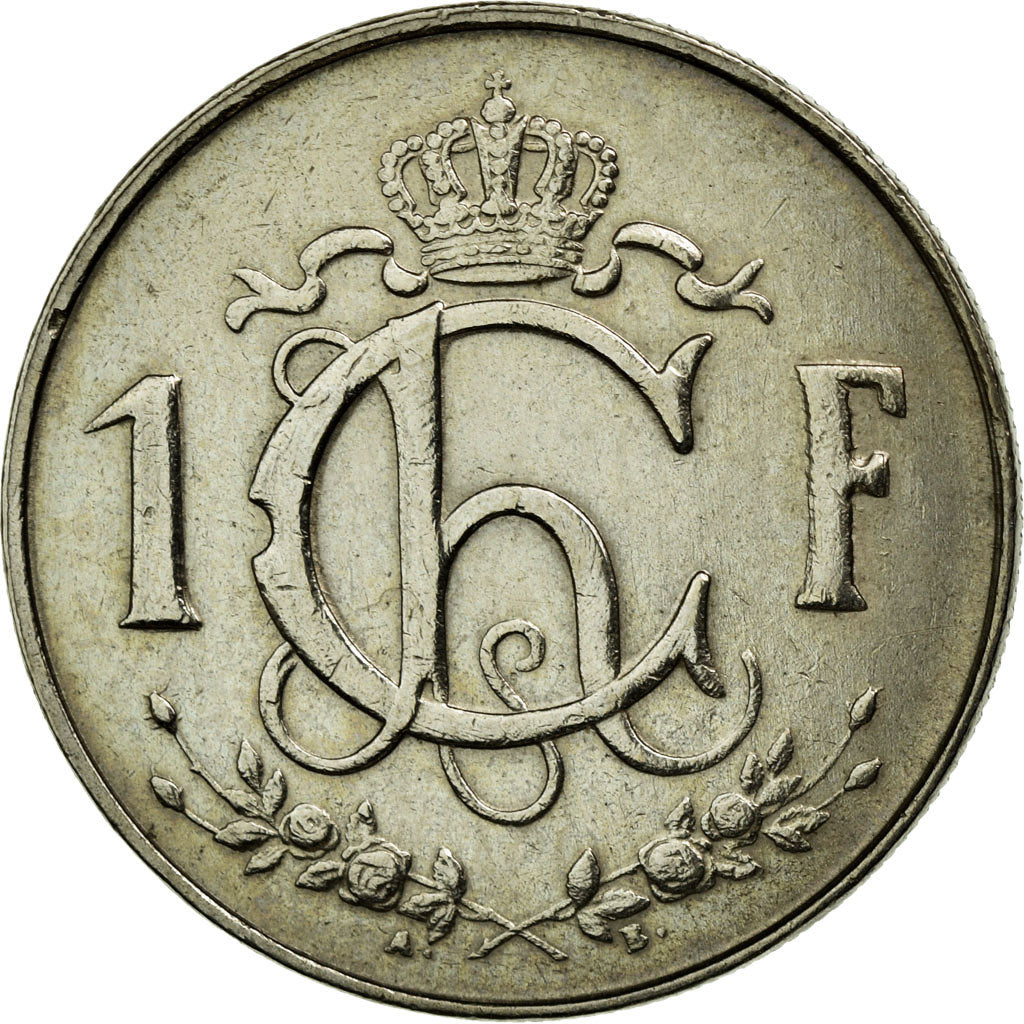 Coin, Luxembourg, Charlotte, Franc, 1960, EF(40-45), Copper-nickel, KM:46.2