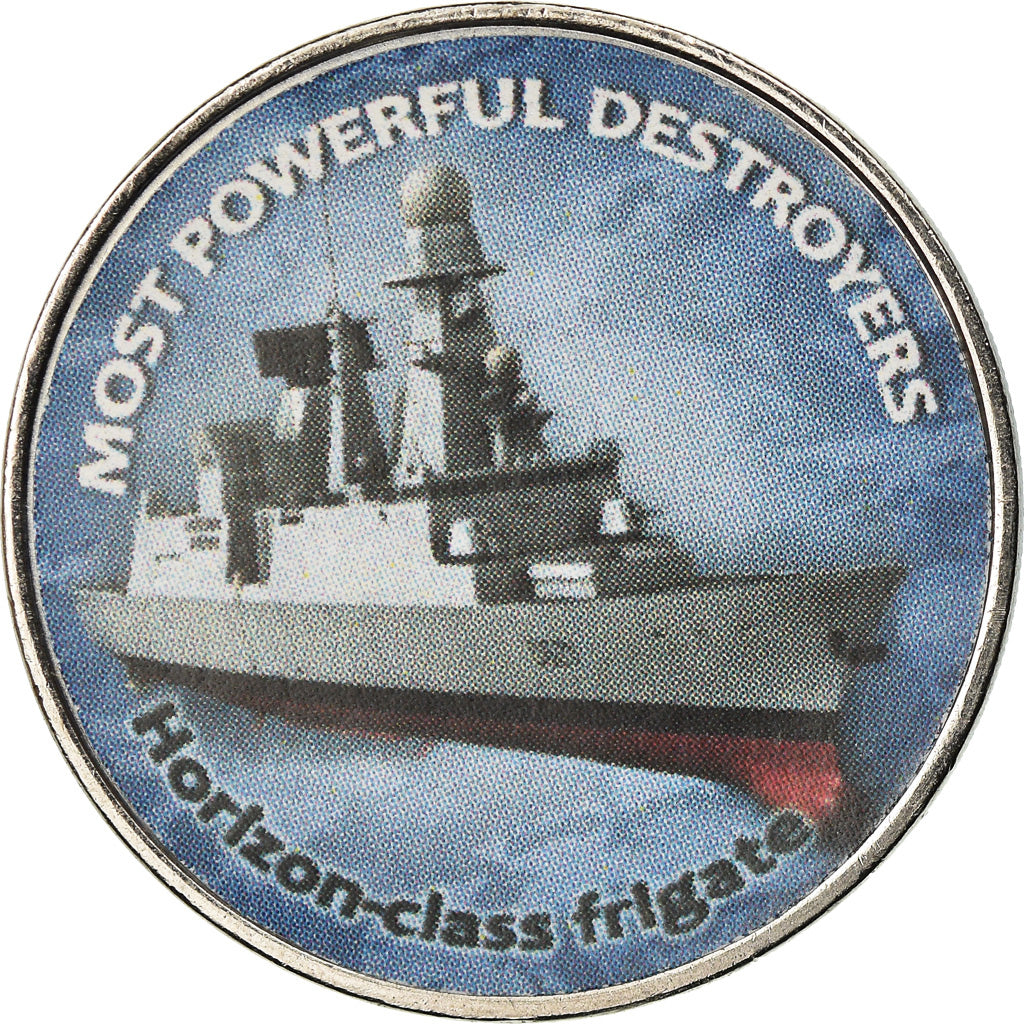 Coin, Zimbabwe, Shilling, 2018, Warship -  Destroyer Horizon, MS(63), Nickel