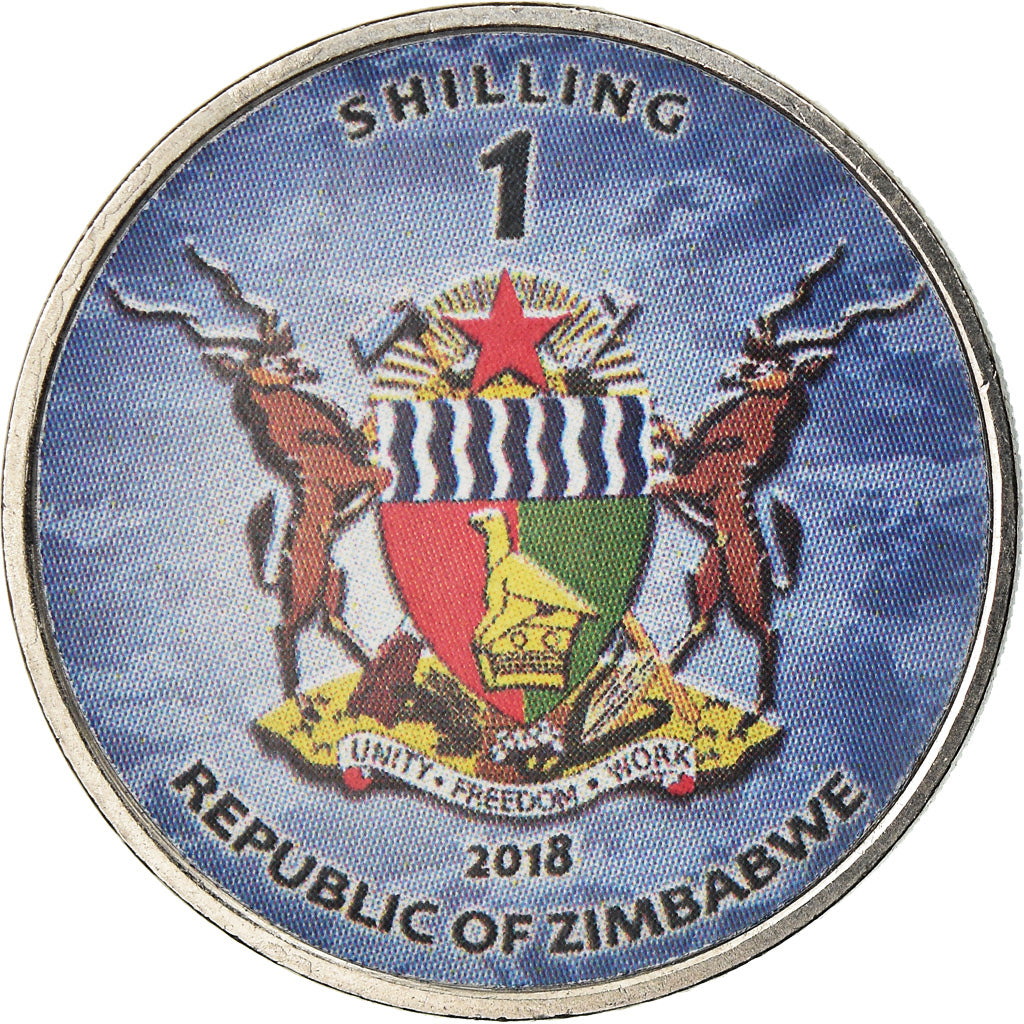 Coin, Zimbabwe, Shilling, 2018, Warship -  Destroyer Horizon, MS(63), Nickel