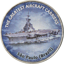 Coin, Zimbabwe, Shilling, 2019, Warship -  Porte-avions Sao Paulo, MS(63)