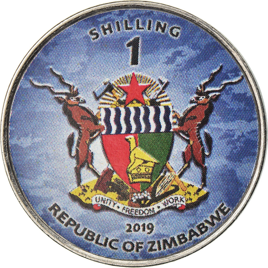 Coin, Zimbabwe, Shilling, 2019, Warship -  Porte-avions Sao Paulo, MS(63)