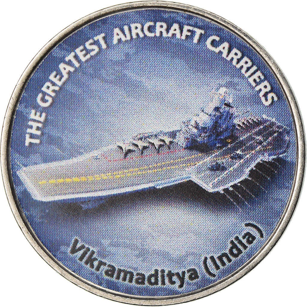 Moeda, Zimbabué, Shilling, 2019, Warship -  Porte-avions Vlkramadltya, MS(63)