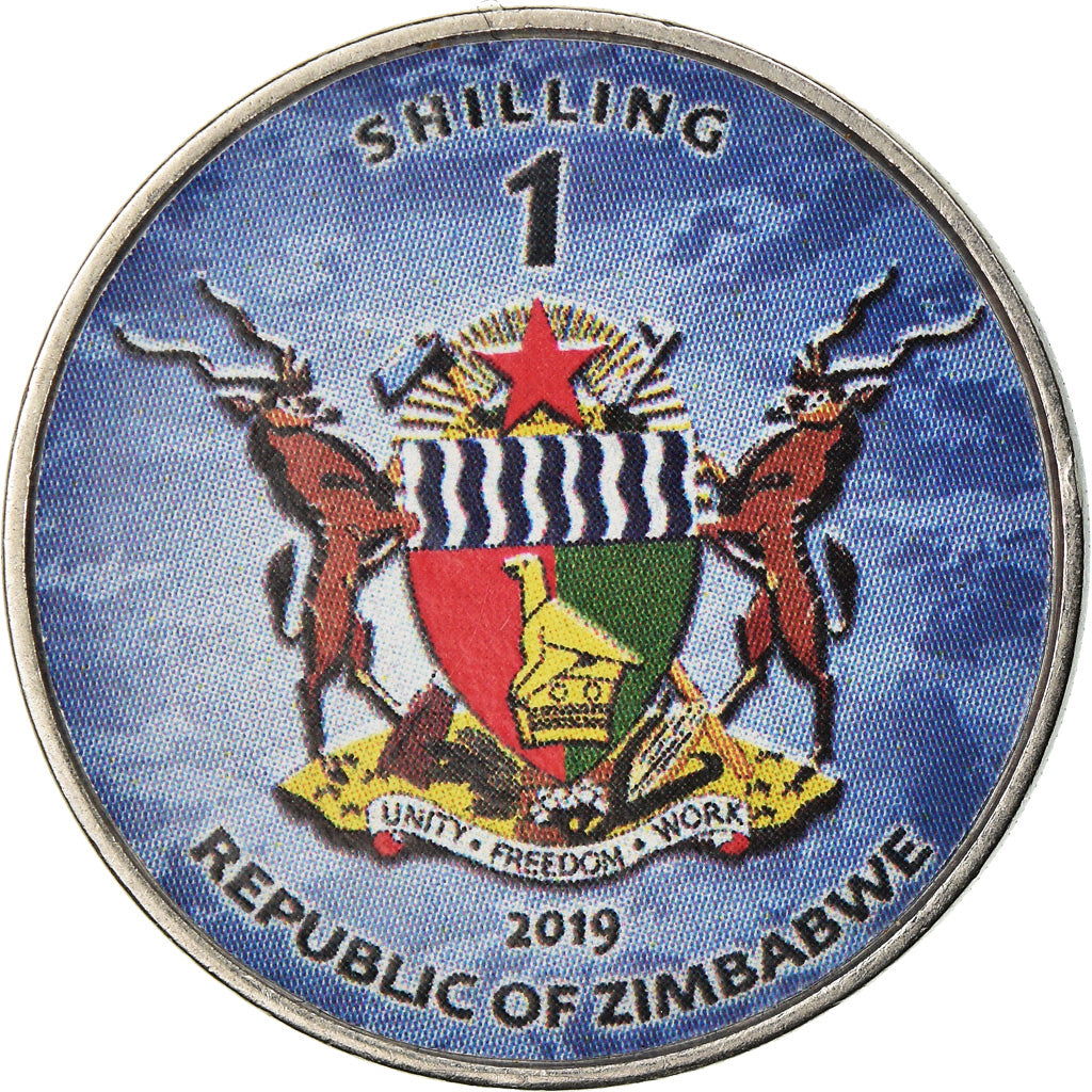 Moeda, Zimbabué, Shilling, 2019, Warship -  Porte-avions Vlkramadltya, MS(63)