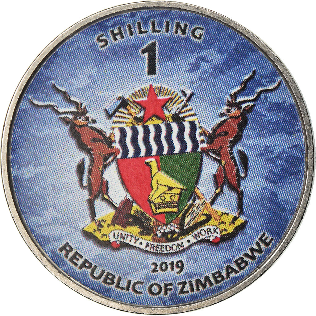 Monnaie, Zimbabwe, Shilling, 2019, Warship -  Porte-avions Charles de Gaulle